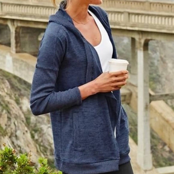 Athleta Tops - Athleta Blissful Hooded Wrap Jacket Sweater